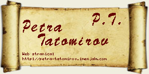 Petra Tatomirov vizit kartica
